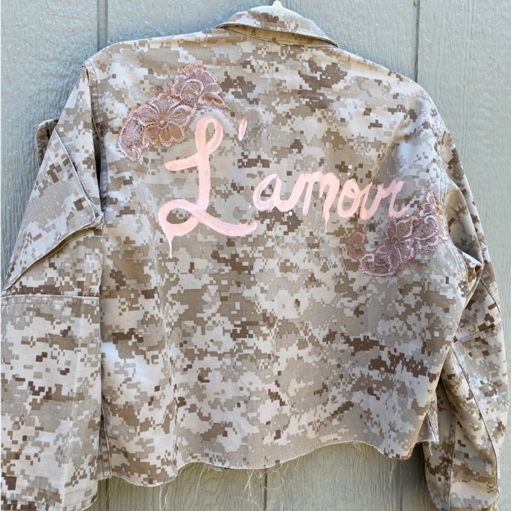 Camo Jacket, Upcycled, Marine Jacket, Camouflage Jacket, Upcycled Jacket, Lamour